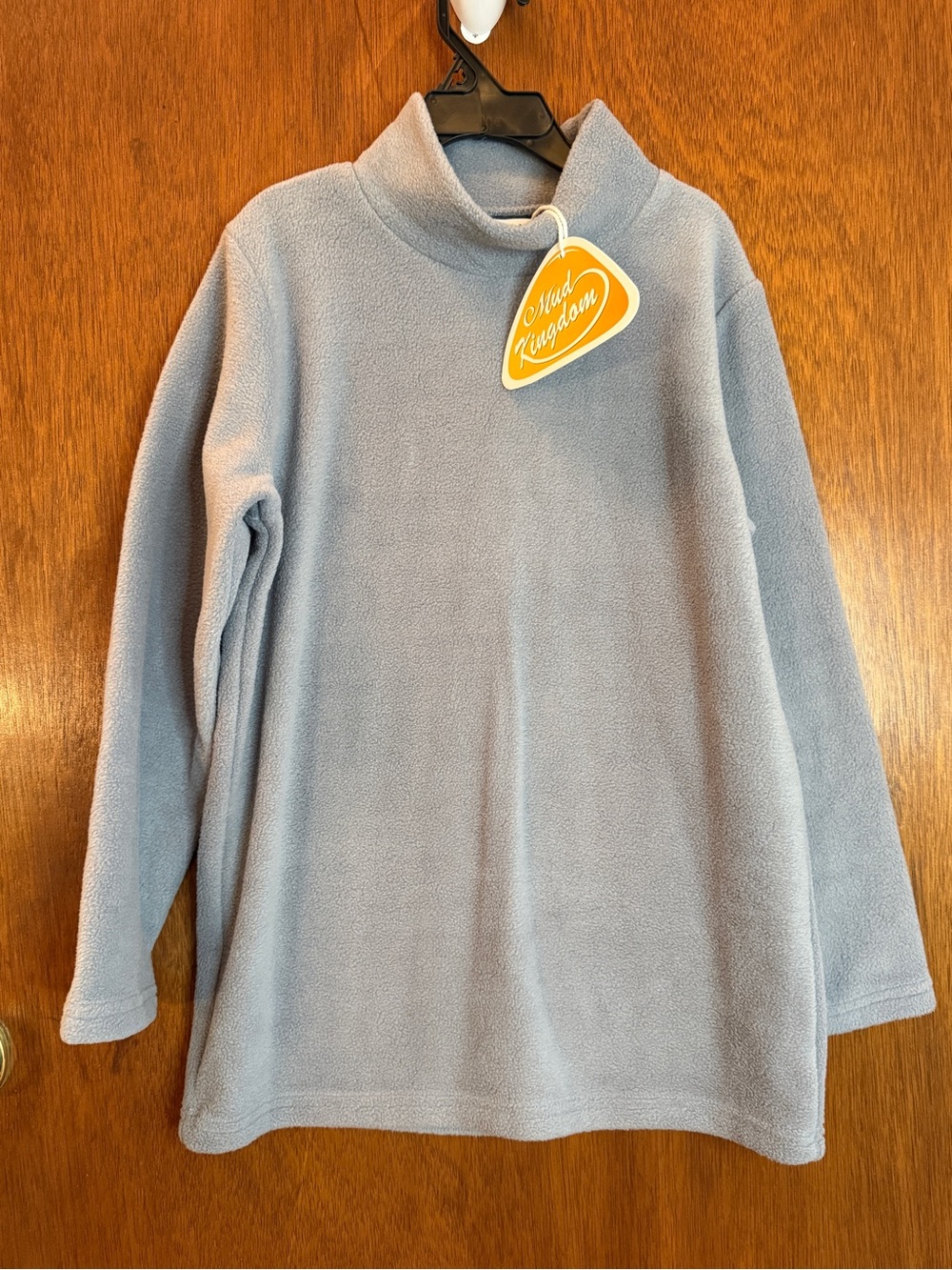 NWT Mud Kingdom Kids Blue/Gray Fleece Mock Neck Pullover Sweater Size 150 (US 1 - Picture 2 of 6